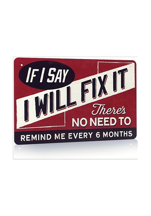 I will Fix it - Vintage Metal Sign