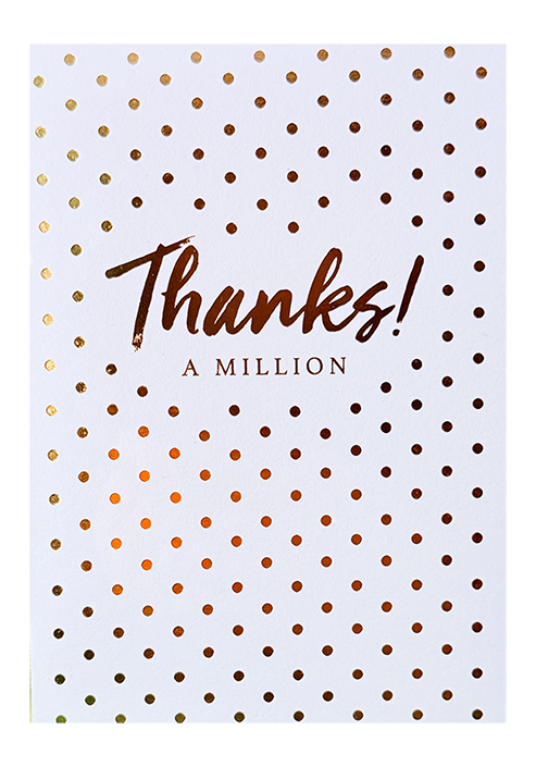 Thanks! A MILLION