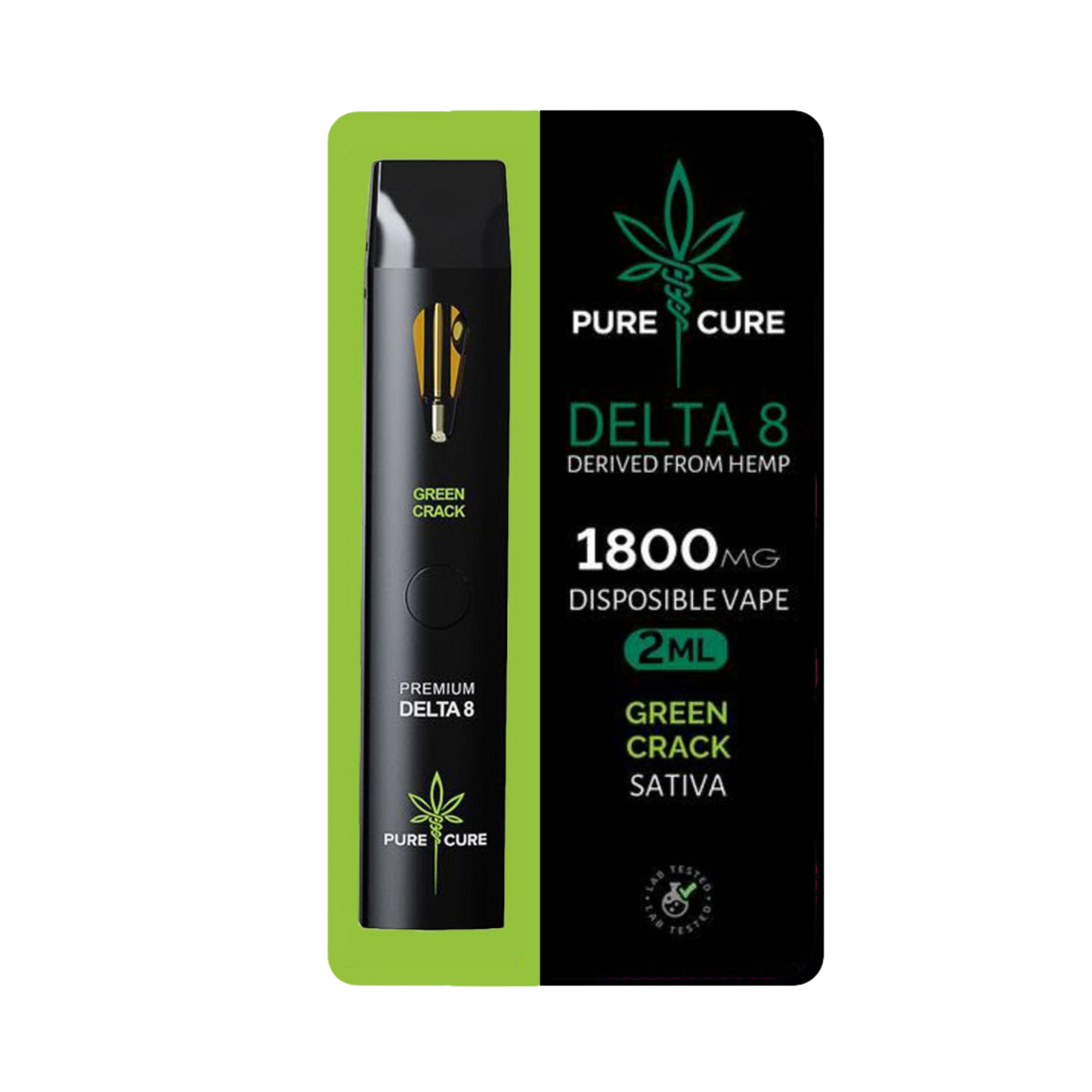 Green Crack (Sativa) Delta 8 Vape Disposable