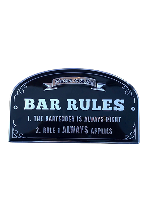 Bar Sign - Bar Rules