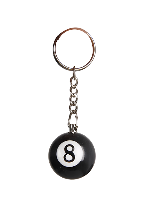 Key Chain - No.8 Billiards Ball