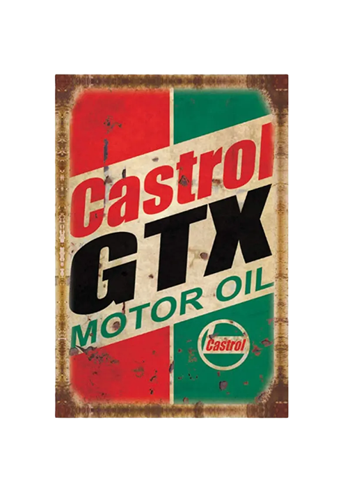 Castrol GTX Motor Oil - Vintage Metal Sign