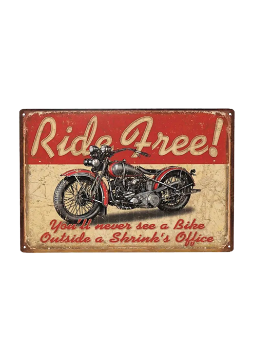 Ride Free - Vintage Metal Sign