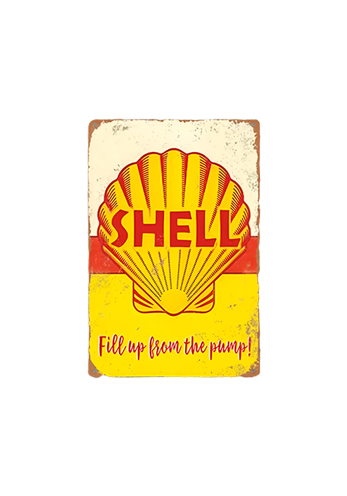 Shell - Vintage Metal Sign
