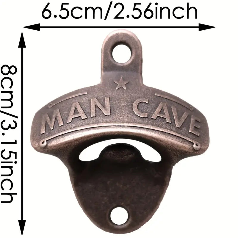 "Man Cave" Matte Mountable Bottle Opener 1pc