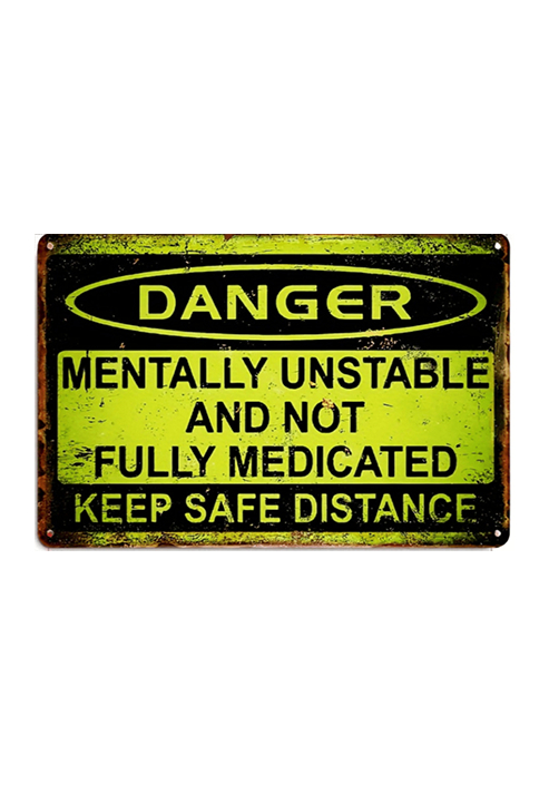 Warning No Trespassing - Vintage Metal Sign