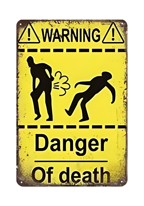 Danger of Death - Vintage Metal Sign