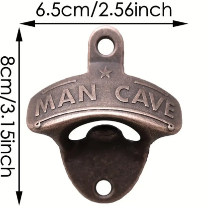 "Man Cave" Matte Mountable Bottle Opener 1pc